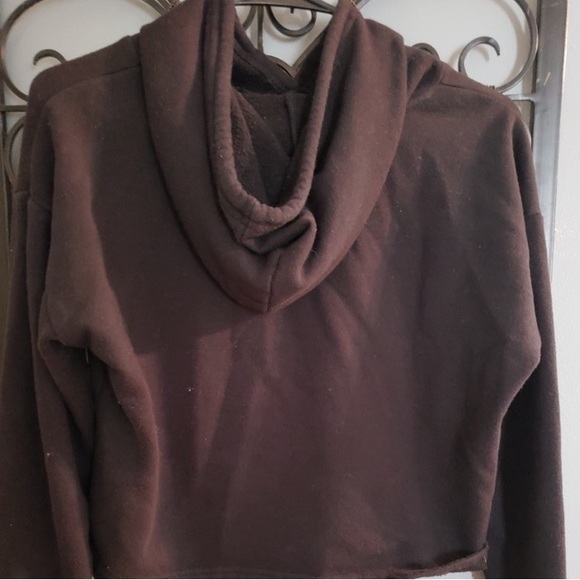 Forever 21 cropped embroidered hoodie small - Picture 3 of 3